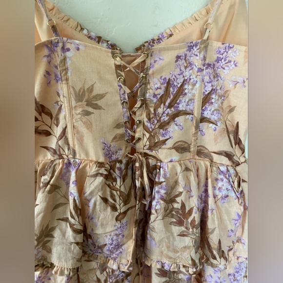 House of Harlow 1960✨️Corset Tiered Floral Midi Dress - Picture 6 of 8
